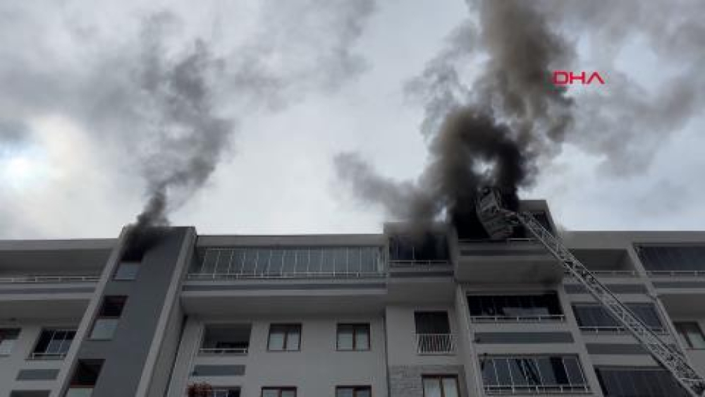 7 katlı apartmanda yangın çıktı; 2'si çocuk, 8 kişi dumandan etkilendi